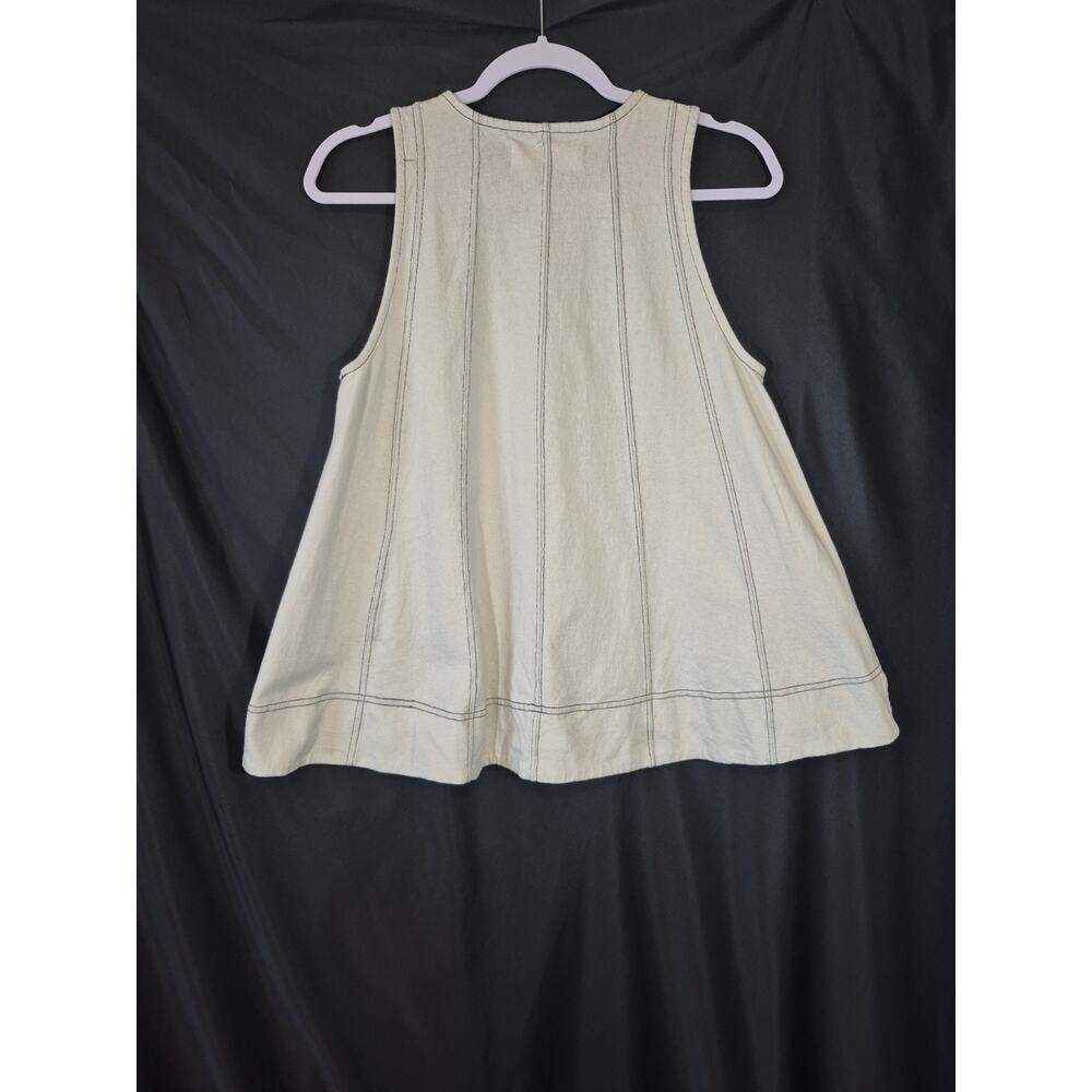 Free People Beach Strada Cotton Beige Two Piece Top Shorts Set XS - Picture 9 of 14